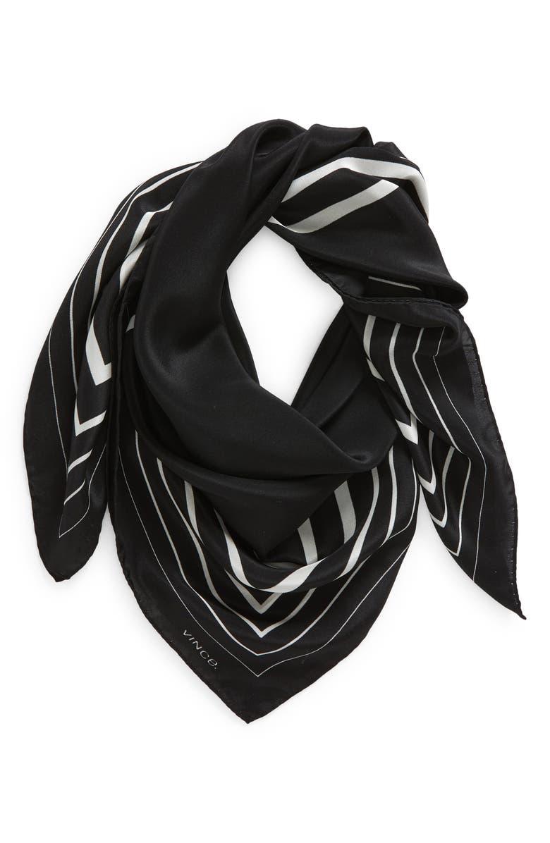 Vince Graduated Stripe Silk Scarf, Main, color,