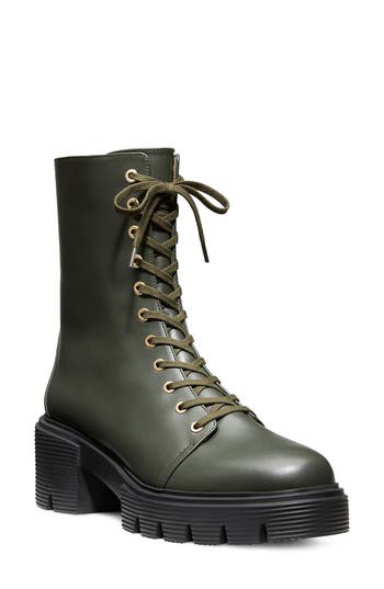 Stuart Weitzman Soho Bootie In Cargo Green