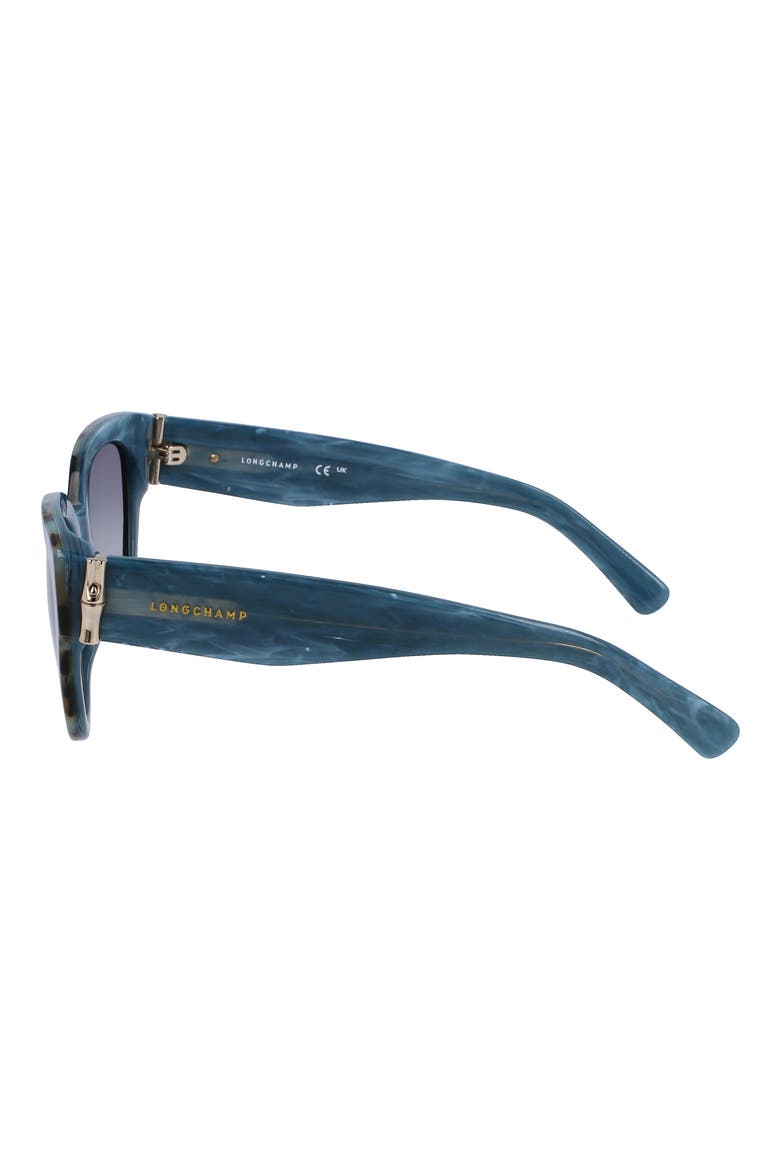 52mm Gradient Tea Cup Sunglasses, Alternate, color, AQUA HAVANA
