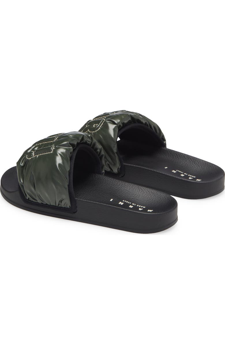 Marni Logo Puffy Pool Slide Sandal, Alternate, color,
