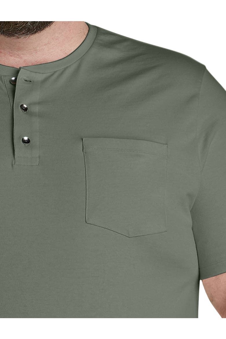 Big & Tall Slub Henley Shirt, Alternate, color, FOUR LEAF CLOVER