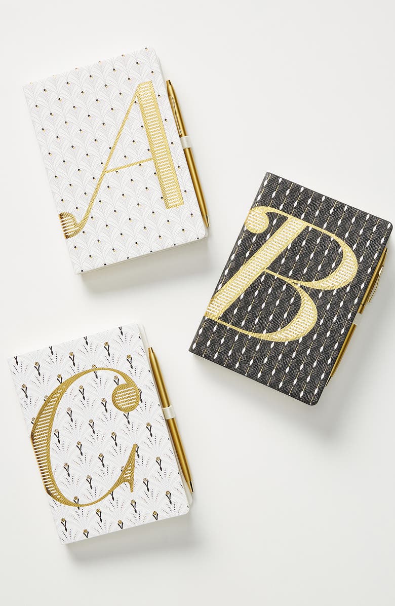 Anthropologie Home Monogram Journal & Pen Set, Alternate, color, 