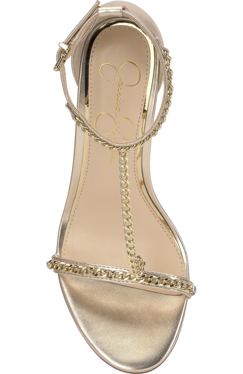Jessica Simpson Qiven T-Strap Sandal, Alternate, color, Gold 03