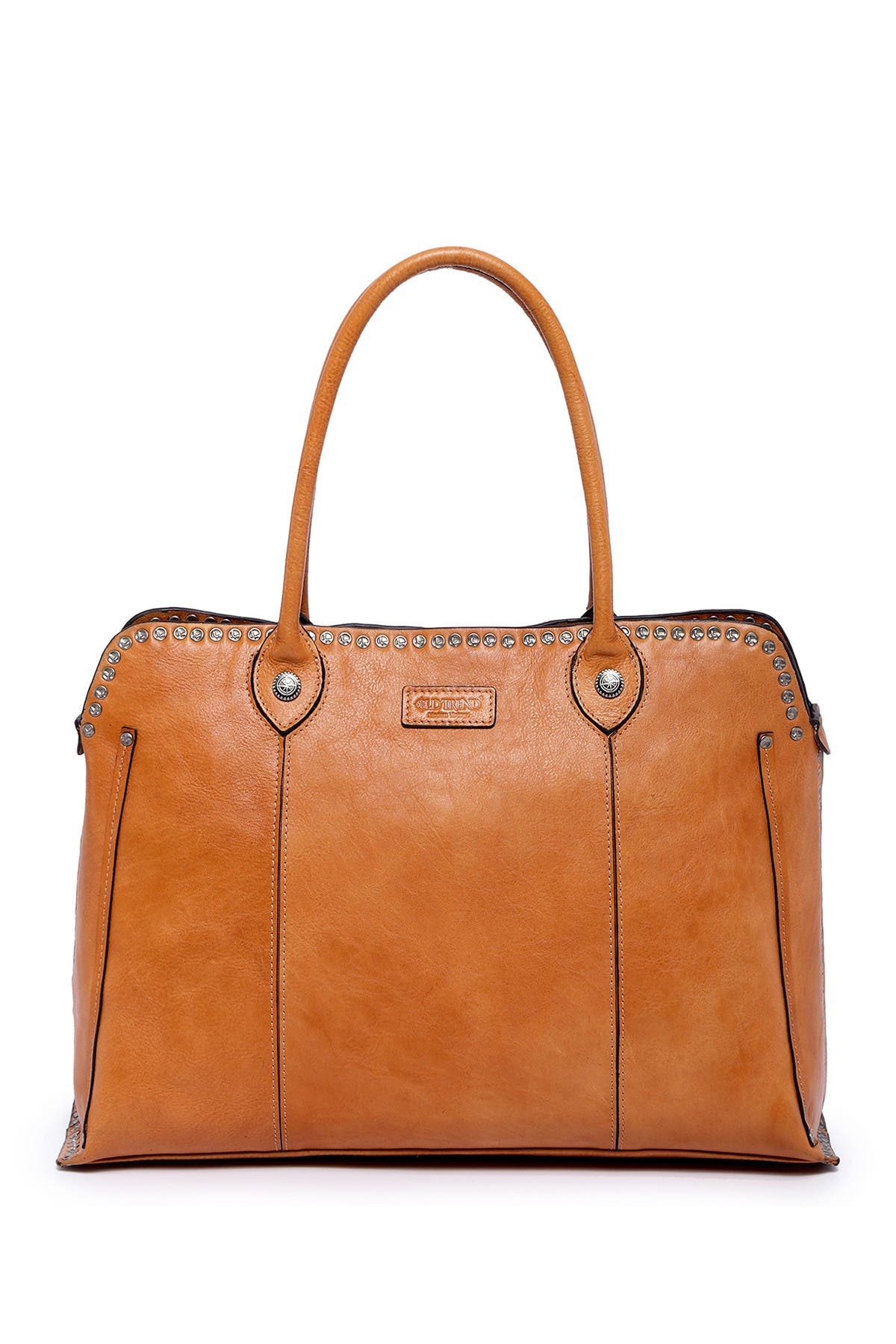 OLD TREND Soul Stud Leather Satchel Bag