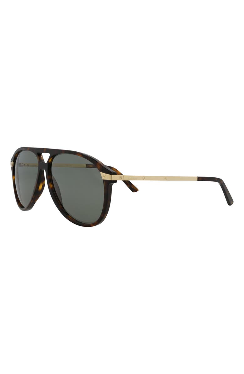 Cartier 60mm Aviator Sunglasses, Alternate, color, 