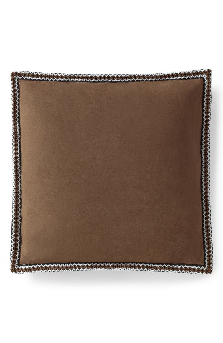 UGG<sup>®</sup> Kirkwood Braid Trim Accent Pillow, Main, color, Chestnut