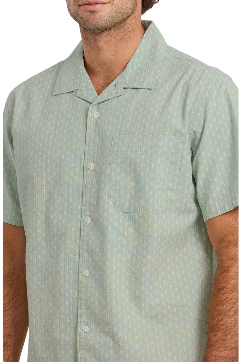 Horizons Short Sleeve Cotton Seersucker Button-Up Shirt, Alternate, color, BLUE HAZE