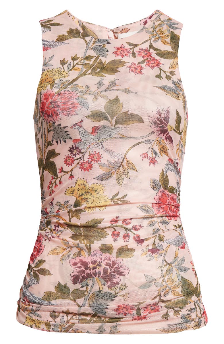 Cinq à Sept Hanna Floral Print Sleeveless Top, Alternate, color, Soft Pink Multi