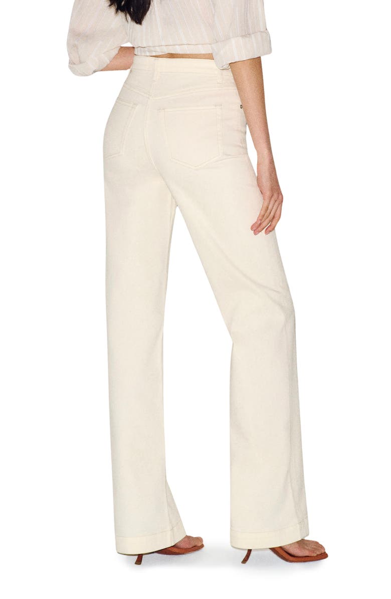 Reformation Bex Super Stretch Wide Leg Jeans, Alternate, color, Fior Di Latte