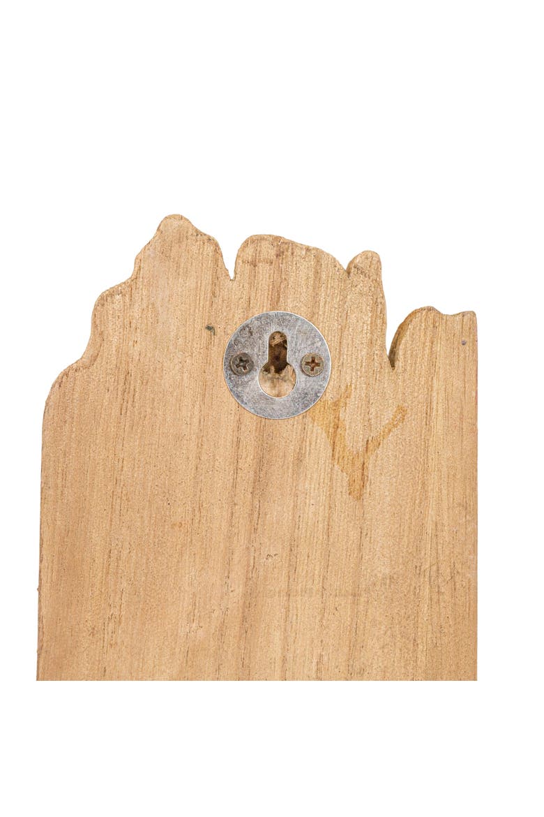 Rustic Wooden & Metal Wall Hook, Alternate, color, Brown