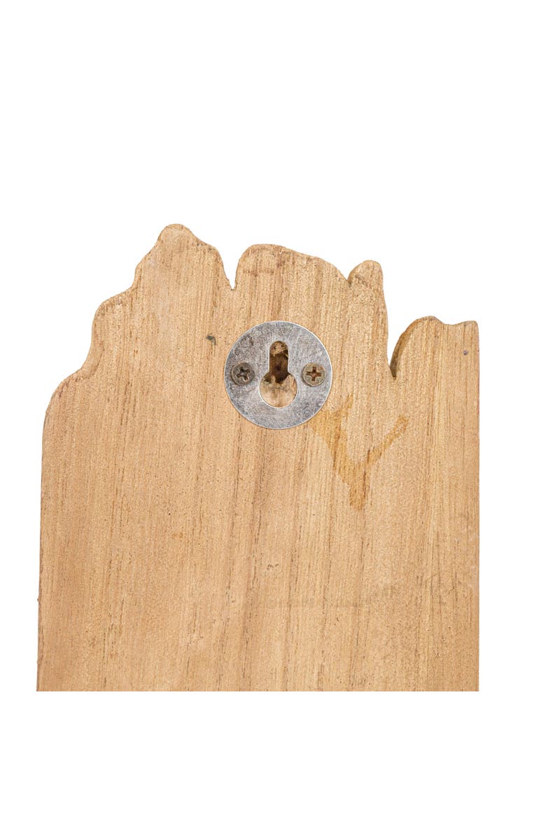 Foreside Home and Garden Rustic Wall Hook Natural Wood & Metal, Alternate, color, Brown