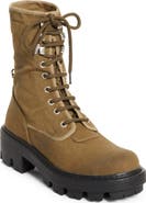 Prada Canvas Combat Boot