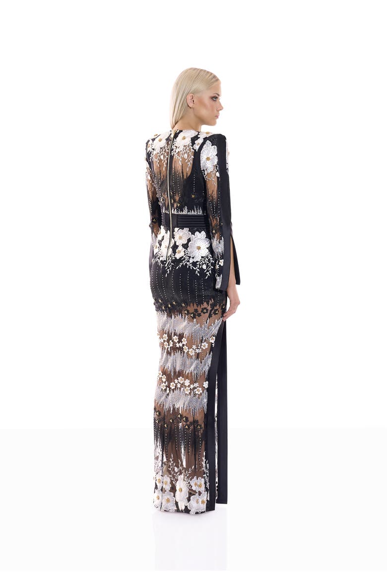 L'Artiste Gown, Alternate, color, Black/White