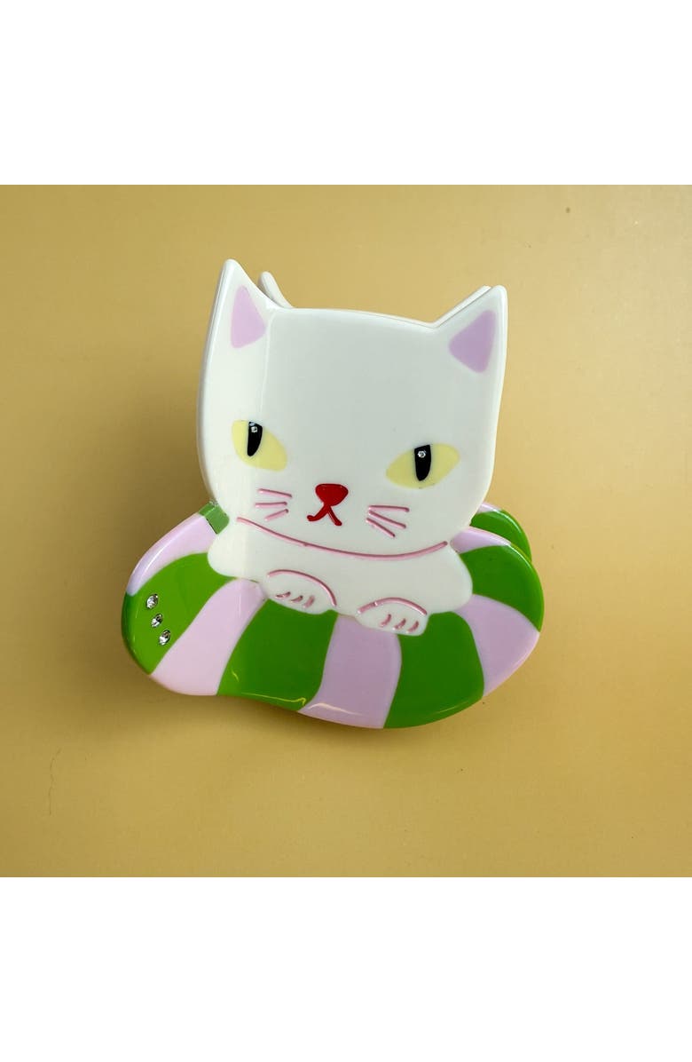 Centinelle Vacation Kitty Hair Claw, Alternate, color, White