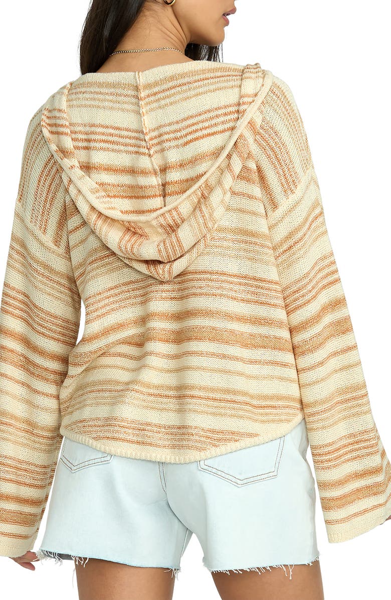 Billabong Baja Stripe Sweater Hoodie, Alternate, color, Biscuit