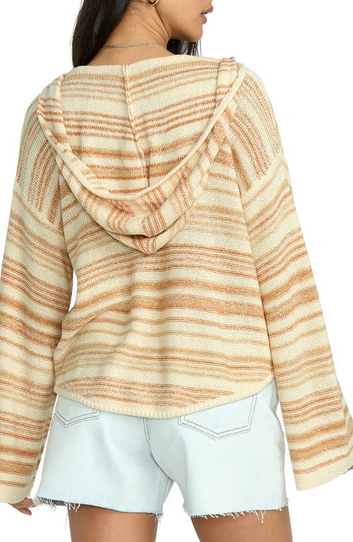Billabong Baja Stripe Sweater Hoodie In Brown