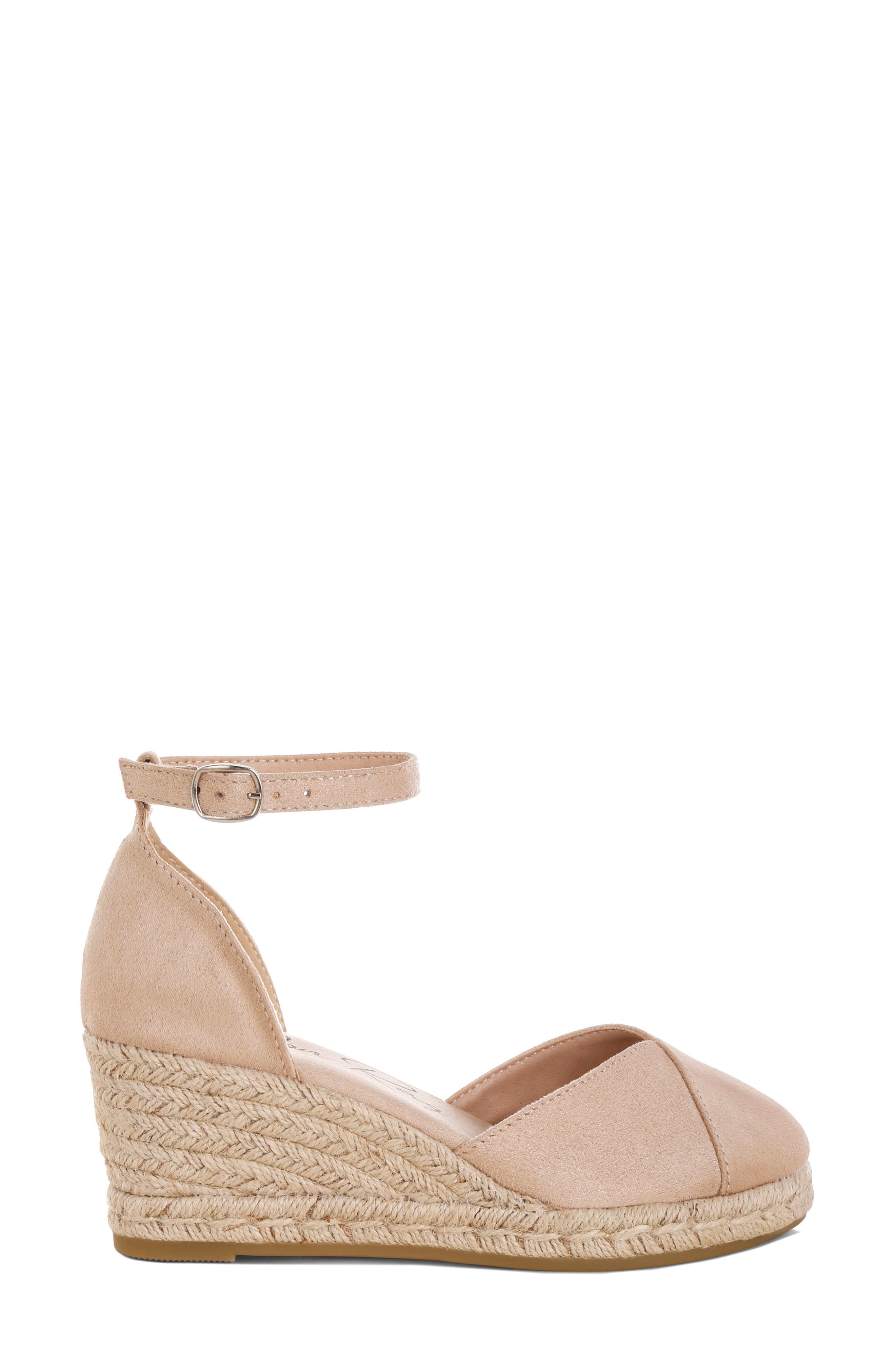 Nuclas Ankle Strap Espadrille Wedge Sandal, Alternate, color, BEIGE