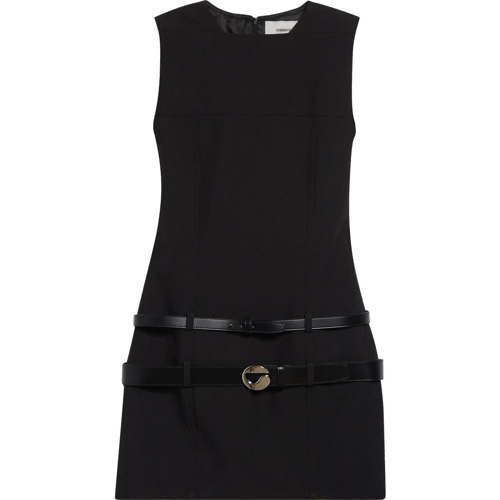 Coperni Multibelt Sleeveless Sheath Dress In Black