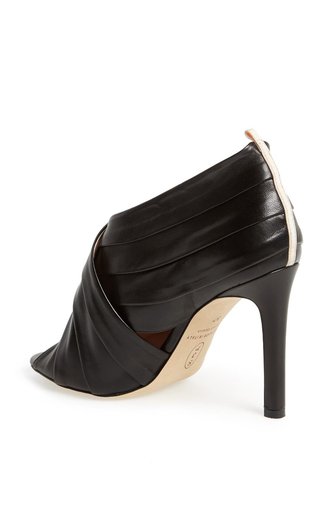 SJP 'Alyssa' Peep-Toe Bootie, Alternate, color, BLACK