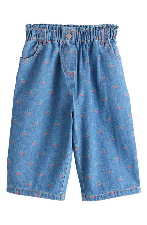Kids' Cherry Turn Up Wide Leg Jeans (Baby, Toddler & Little Kid)