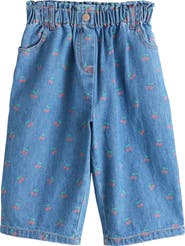 NEXT Kids' Cherry Turn Up Wide Leg Jeans