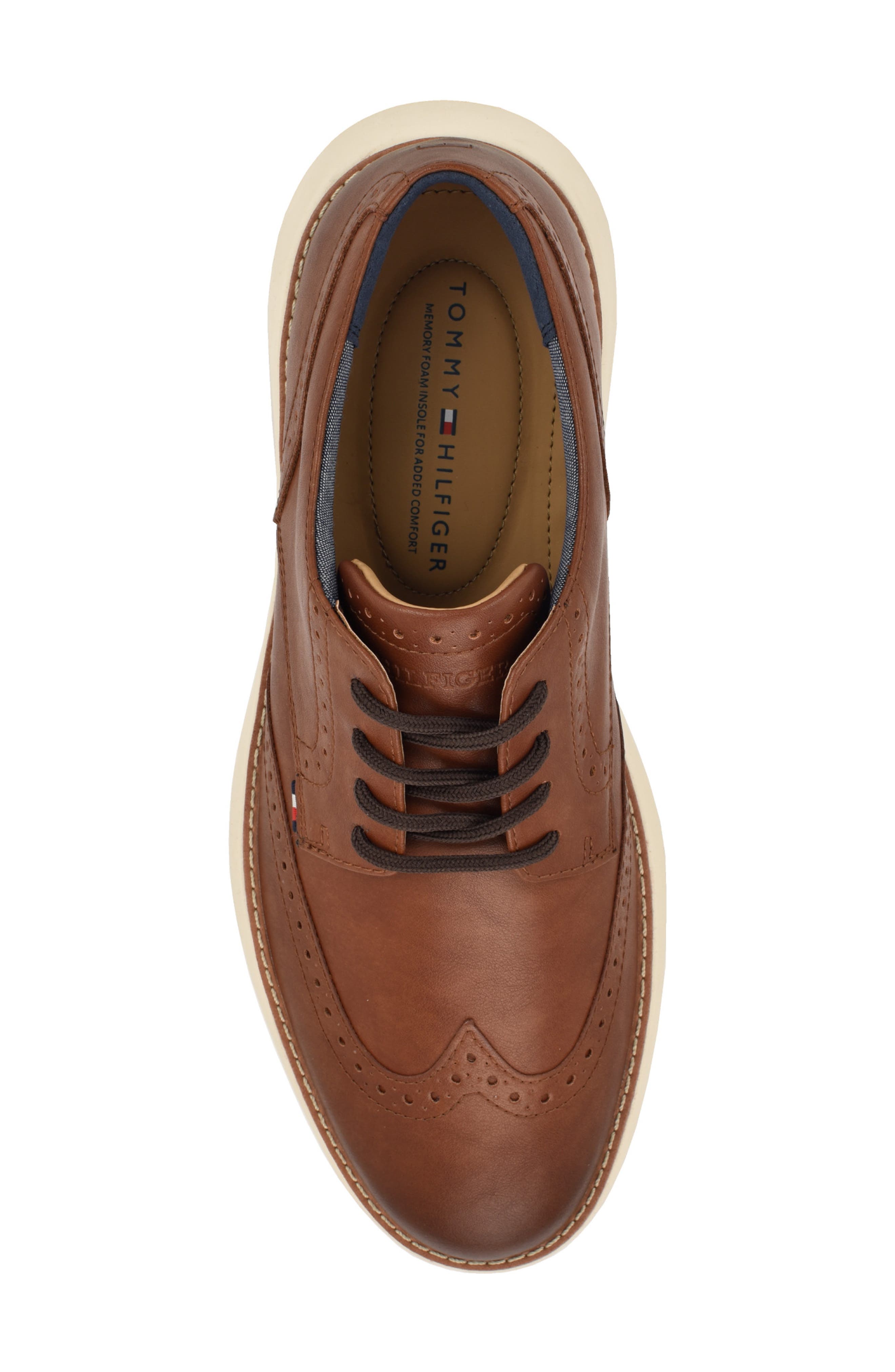 Tommy Hilfiger Foyer Wingtip Oxford, Alternate, color, Medium Brown