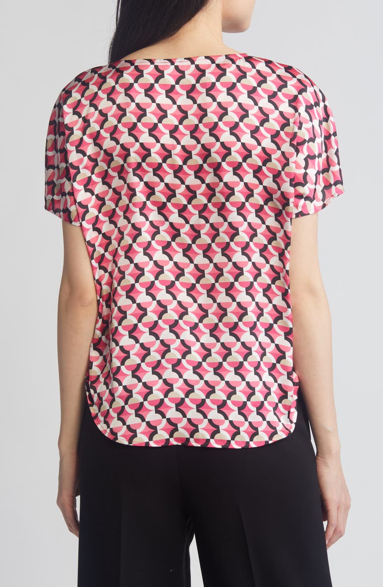 Anne Klein Bateau Neck Short Sleeve Top, Alternate, color, 