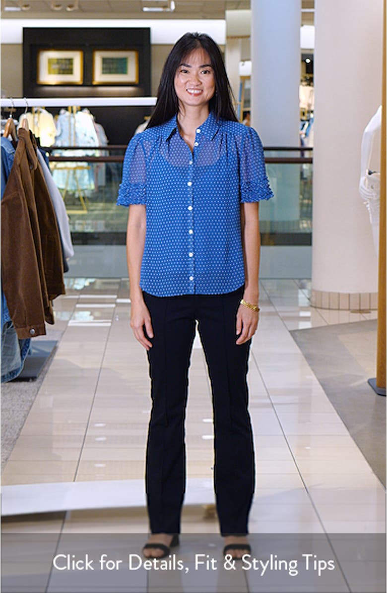 Galea Polka Dot Sheer Button-Up Top, sales video thumbnail