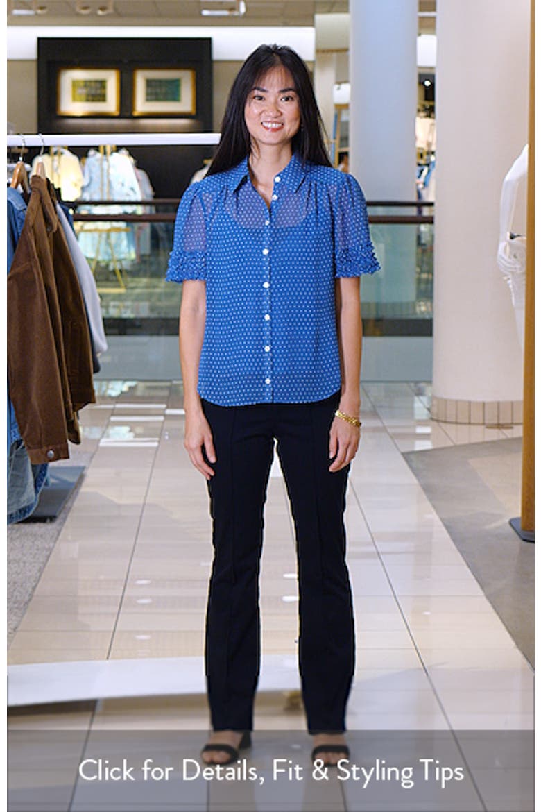 Galea Polka Dot Sheer Button-Up Top video
