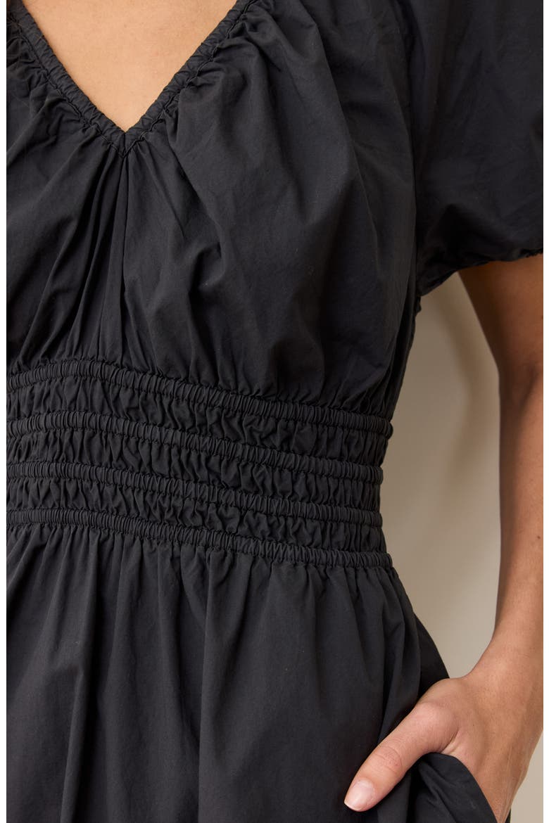 Emery Pima Cotton Poplin Minidress, Alternate, color, BLACK