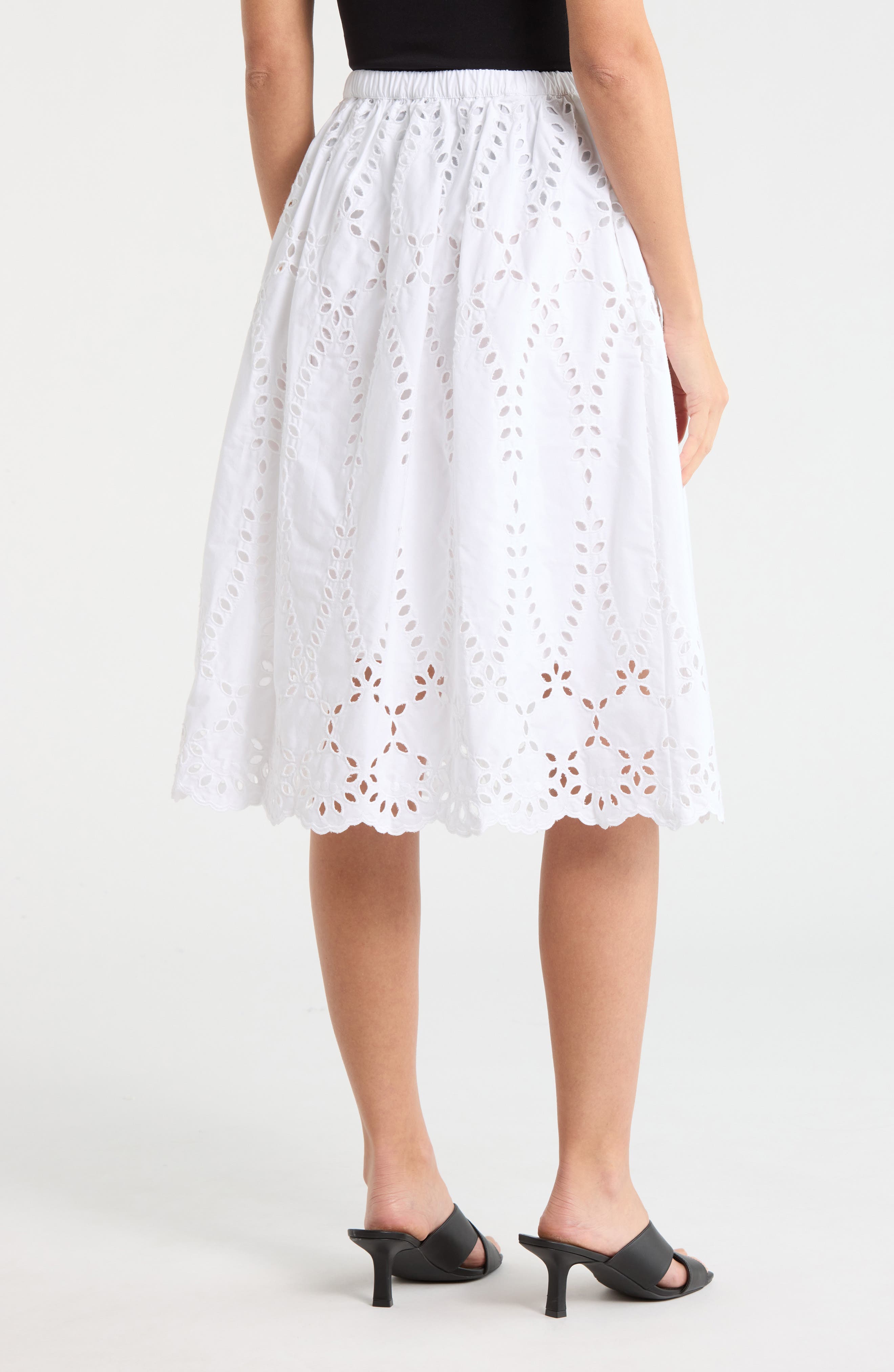 Gracie Cotton Eyelet Midi Skirt - image 2