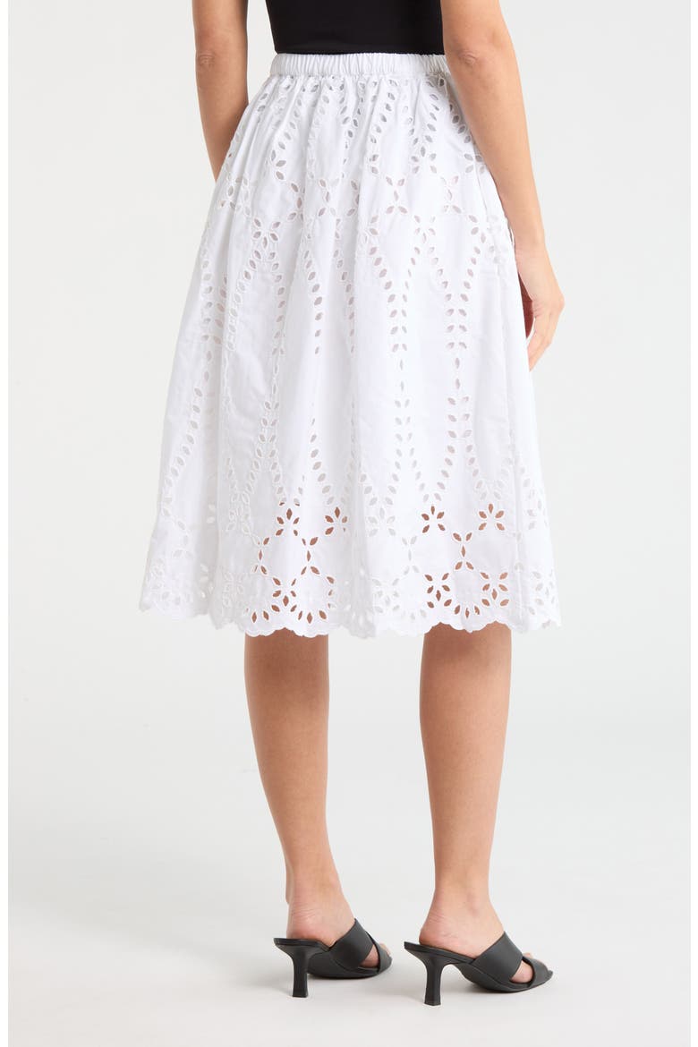 Gracie Cotton Eyelet Midi Skirt, Alternate, color, WHITE EYELET
