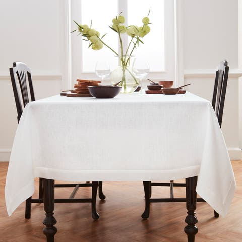 Linen Tablecloth for Dining Table, Holiday and Everyday Dining Table Decor - Diana