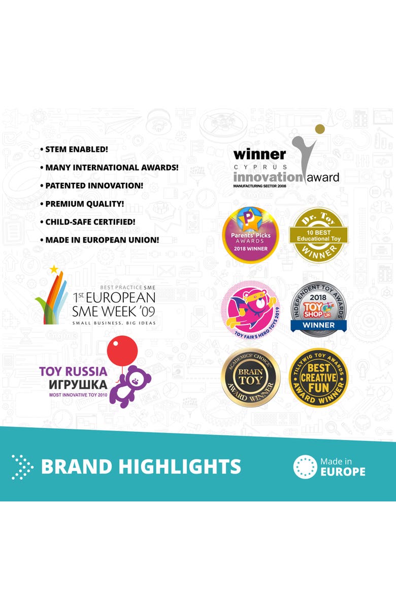 Engino Qboidz Baby My First Steps Medium 44 Piece Brick Set, Dualdimension, Alternate, color, Multicolored