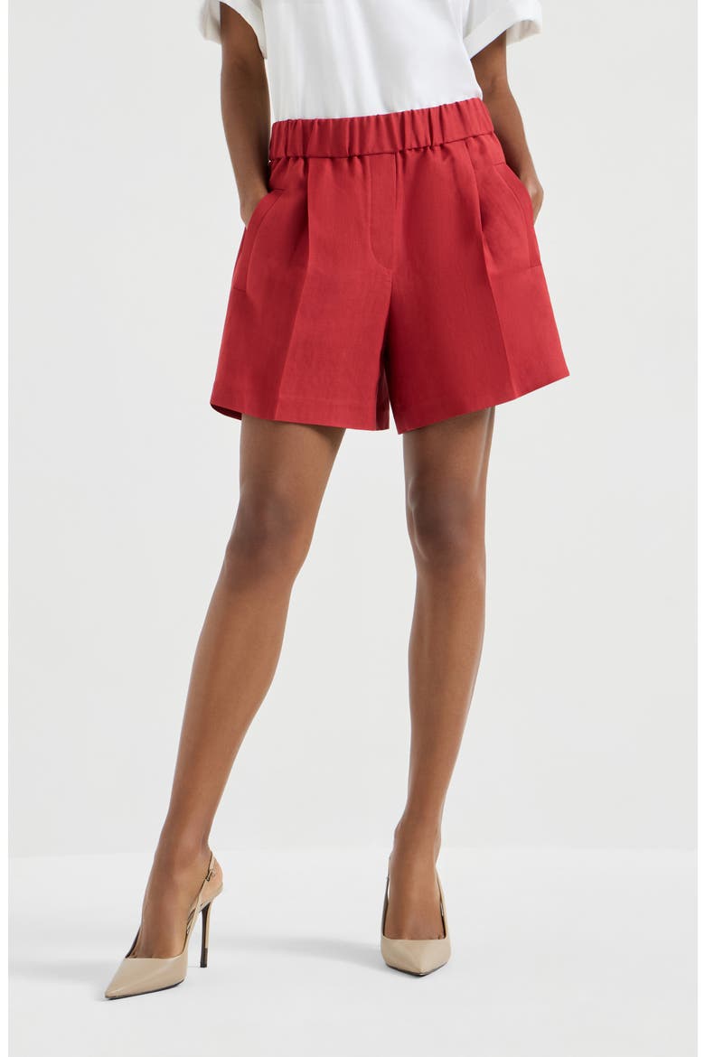 Fluid twill baggy shorts, Main, color, Red