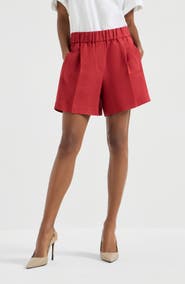 Brunello Cucinelli Fluid twill baggy shorts