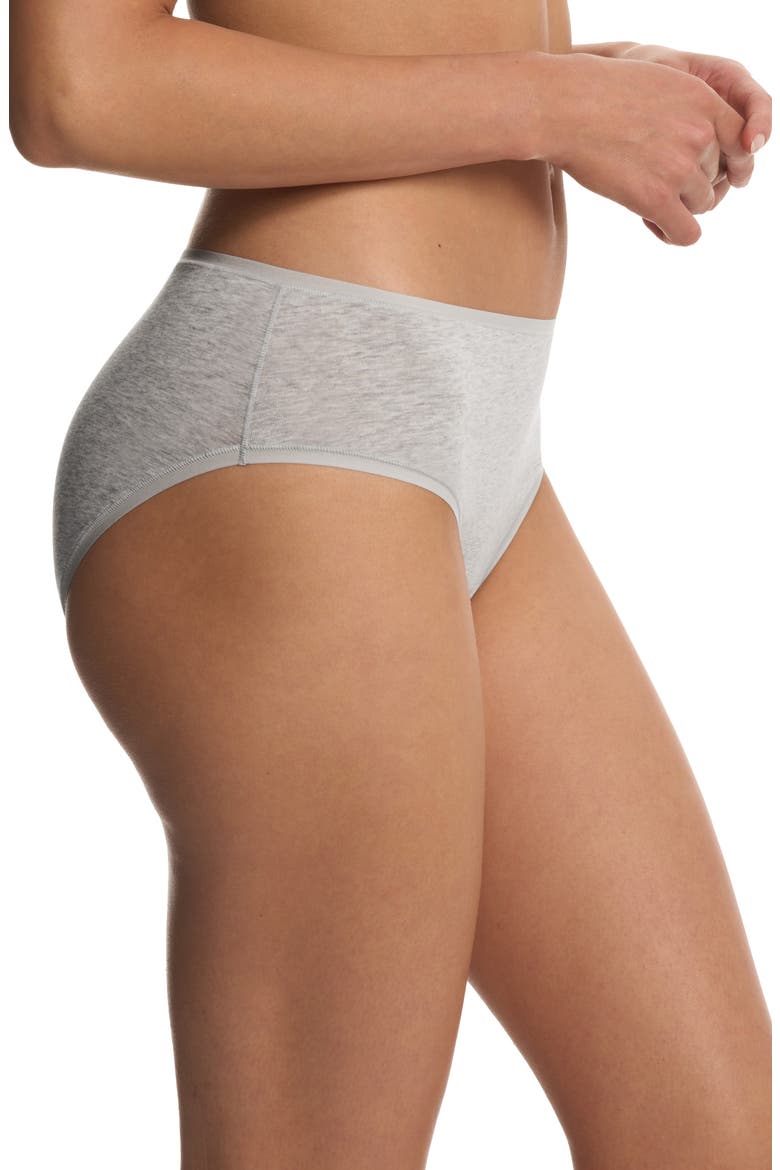 Bliss Bare Cotton Hipster Briefs, Alternate, color, LT GRY HTH