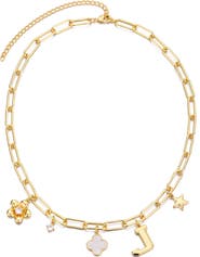 Adornia Initial Charm Pendant Necklace