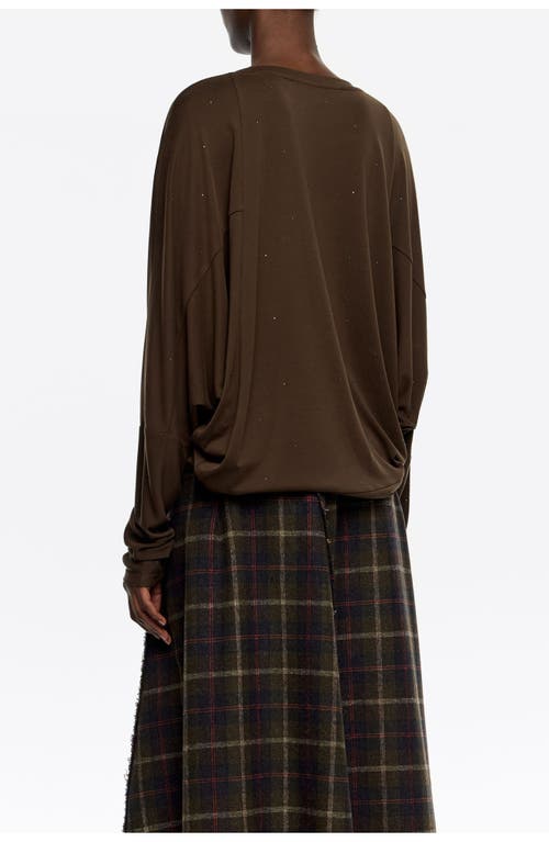 Bimba Y Lola Batwing Sleeve T-shirt In Brown