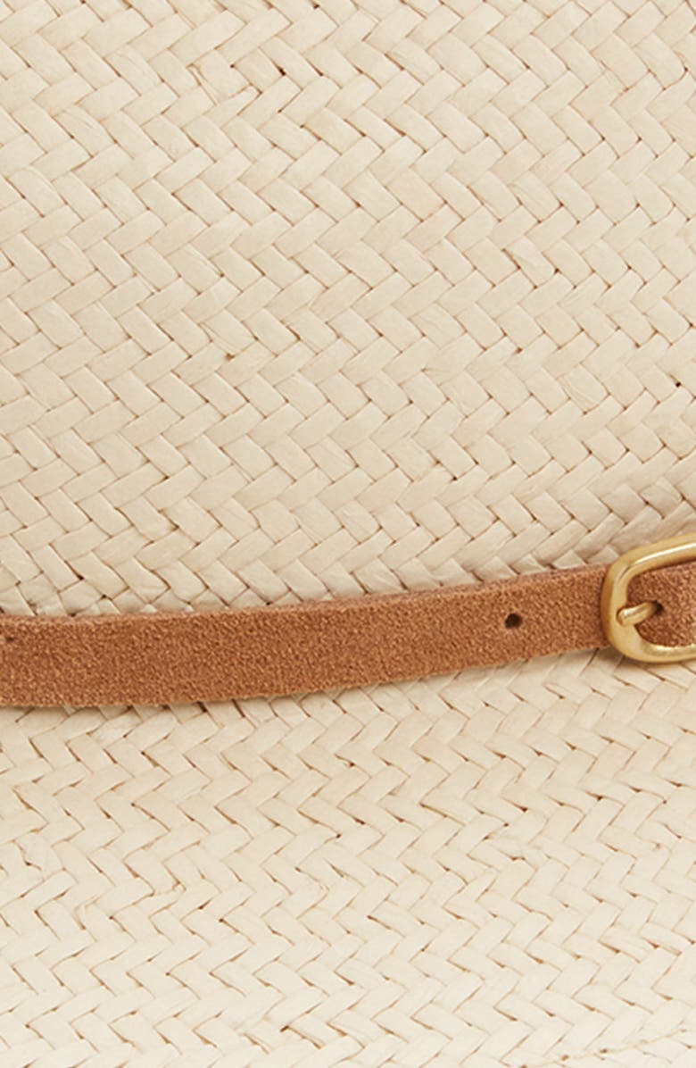 rag & bone Packable Straw Fedora, Alternate, color, Natural