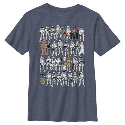 Boy's Star Wars Cute Sketches  Graphic T-Shirt