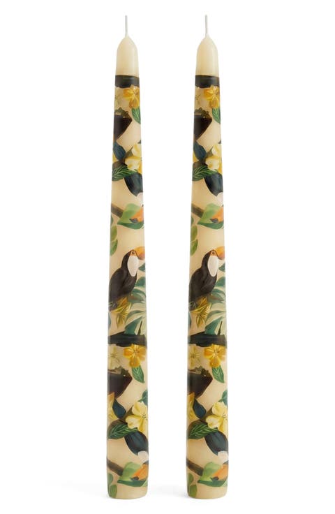 Toucan Forest Set of 2 Taper Candles