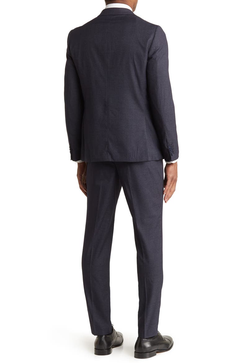 Charcoal Windowpane Skinny Fit Suit, Alternate, color, GREY