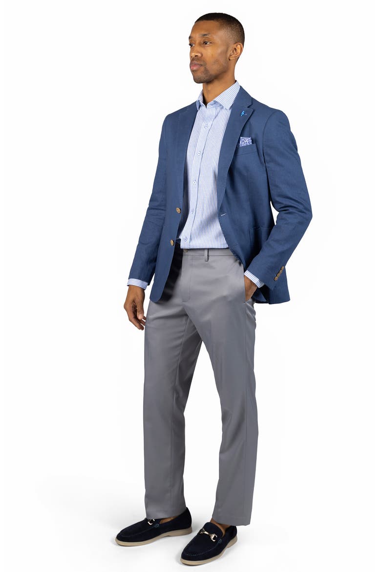 Linen Blend Sport Coat, Alternate, color, DENIM