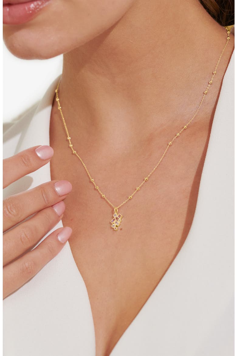 A Little 'Happiest Of Birthdays' Necklace In Gold-Tone Plating, Alternate, color, Metallic Gold