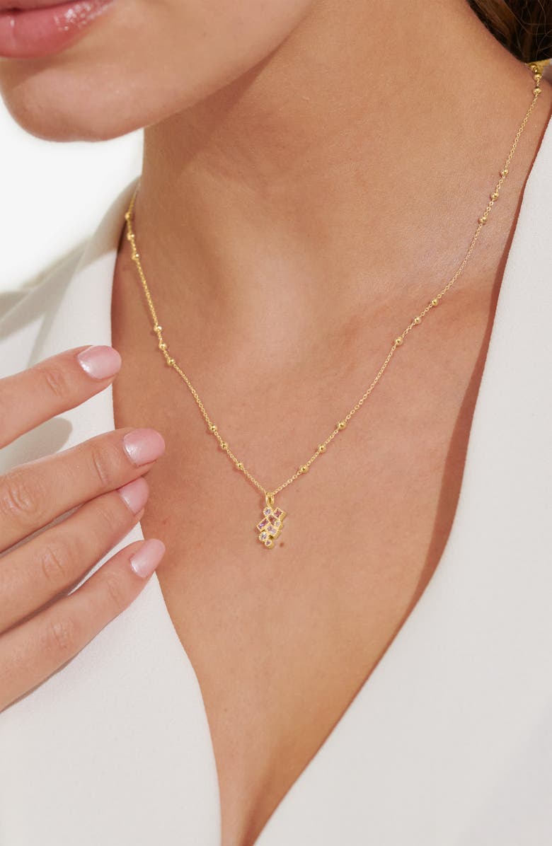 A Littles & Co A Little 'Happiest Of Birthdays' Necklace In Gold-Tone Plating, Alternate, color, Metallic Gold