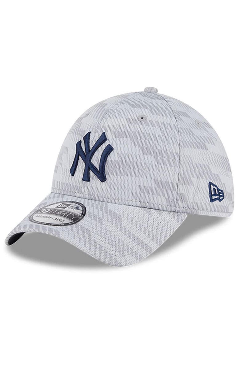 New Era Men's New Era Gray New York Yankees 2025 MLB Clubhouse 39THIRTY Flex Hat, Main, color, 