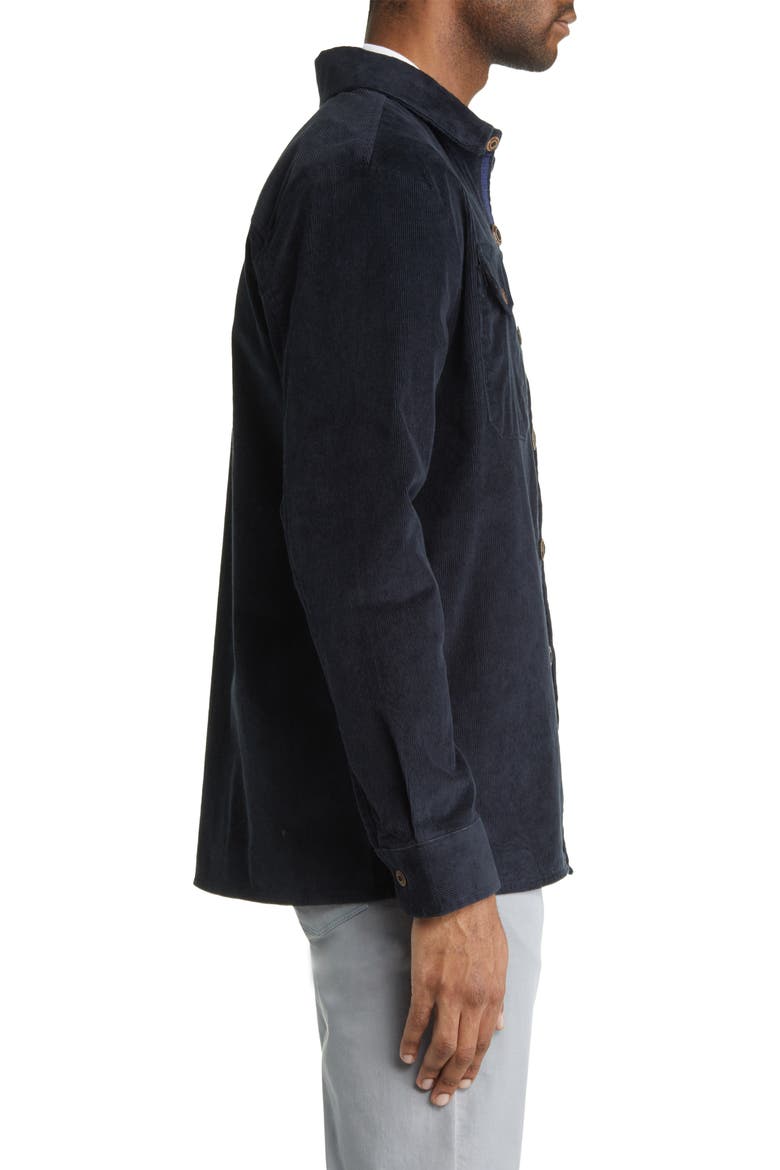 Brushed Corduroy Overshirt, Alternate, color, DENIM BLUE