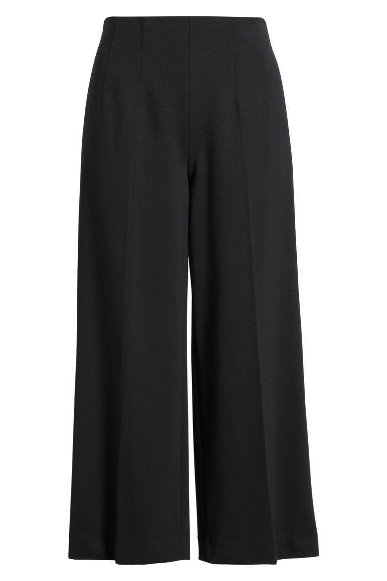 High Waist Pull-On Wide Leg Pants, Alternate, color, ANNE BLACK