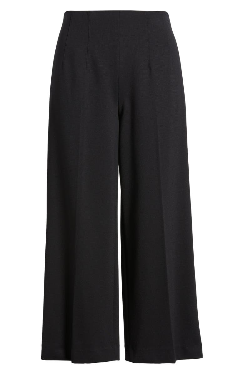 Anne Klein High Waist Pull-On Wide Leg Pants, Alternate, color, Anne Black